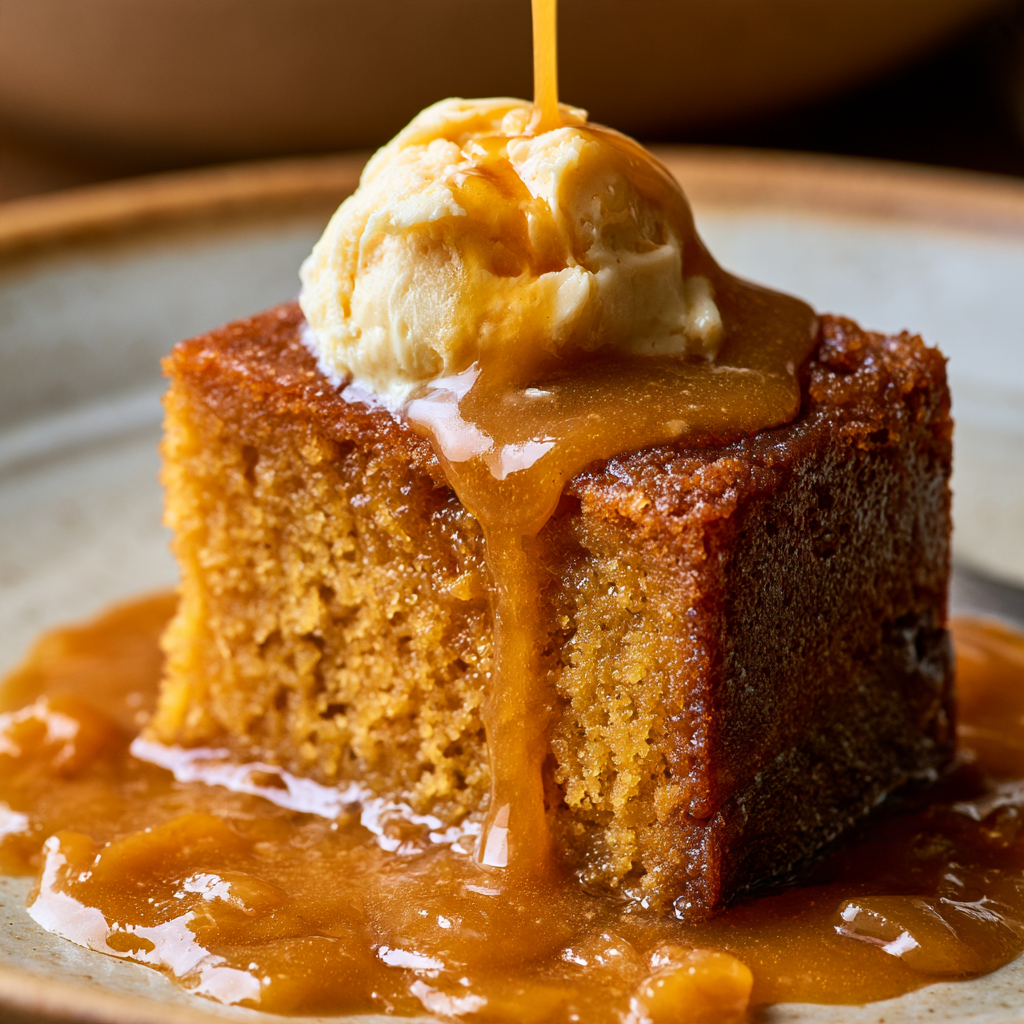 Malva Pudding with Warm Cream Sauce