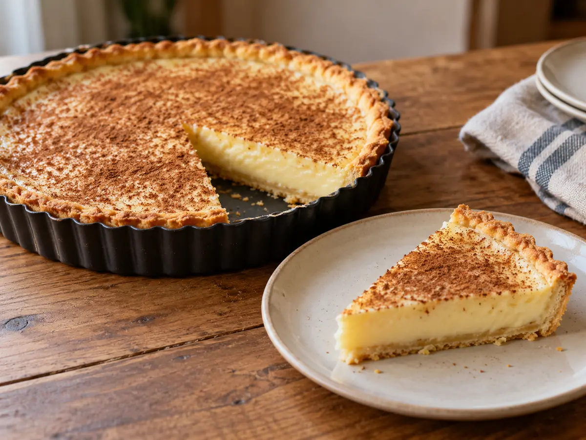 Classic Milk Tart with Cinnamon