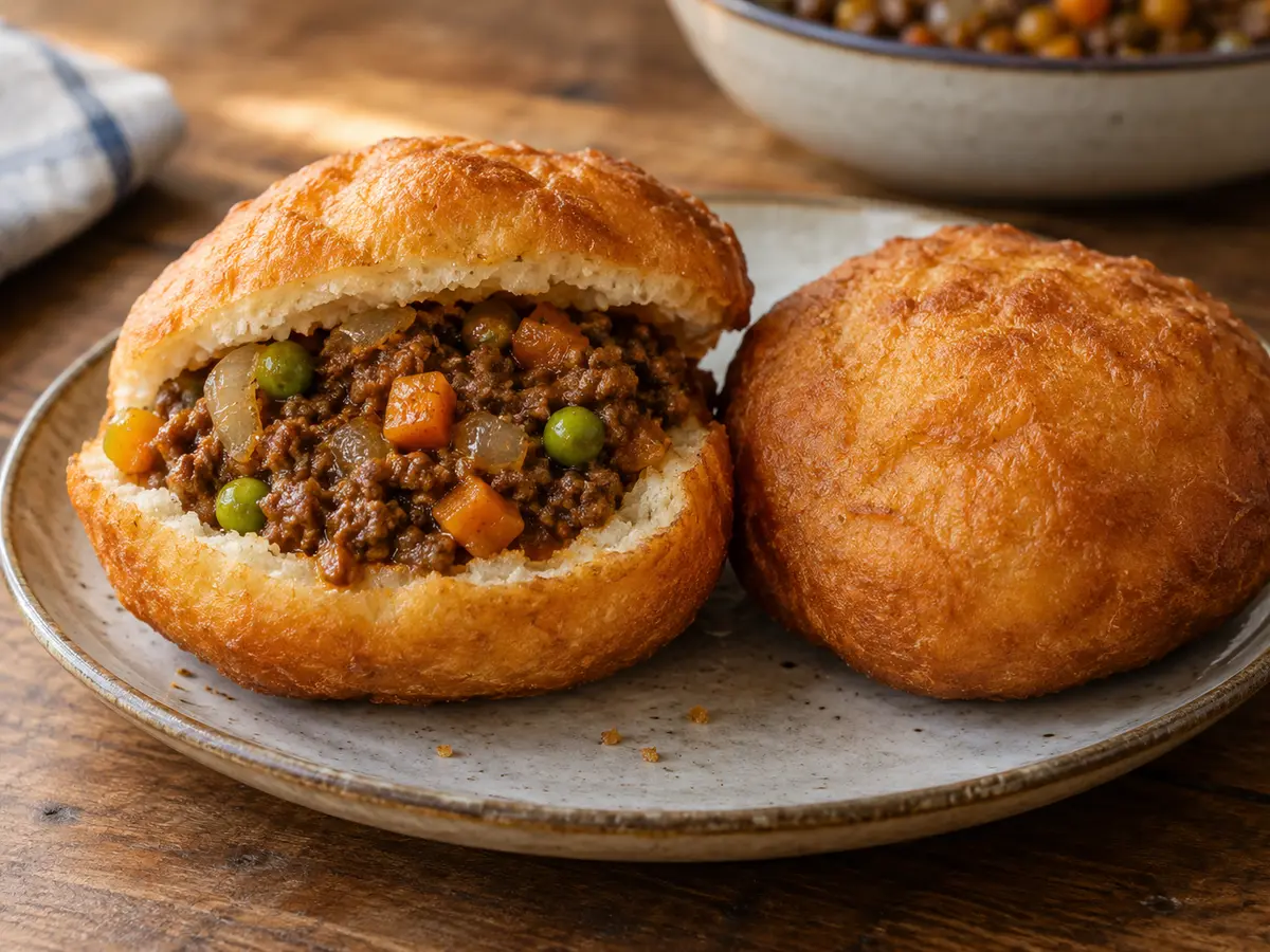 Vetkoek with Savoury Mince